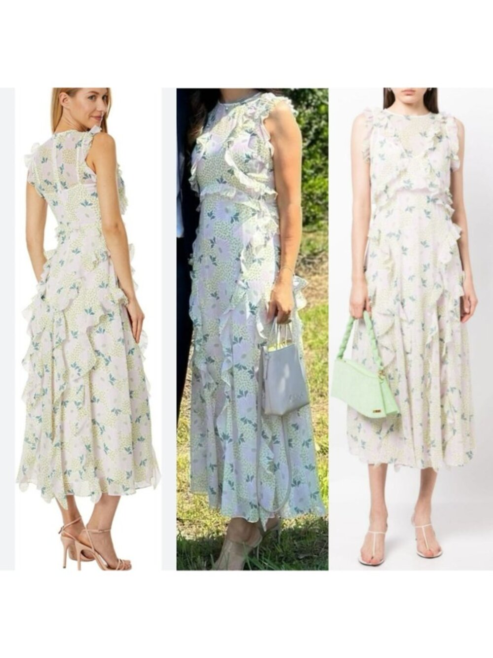 Ted Baker Calinia Sleeveless Waterfall Dress Midi Maxi Wedding Guest - Picture 3 of 15